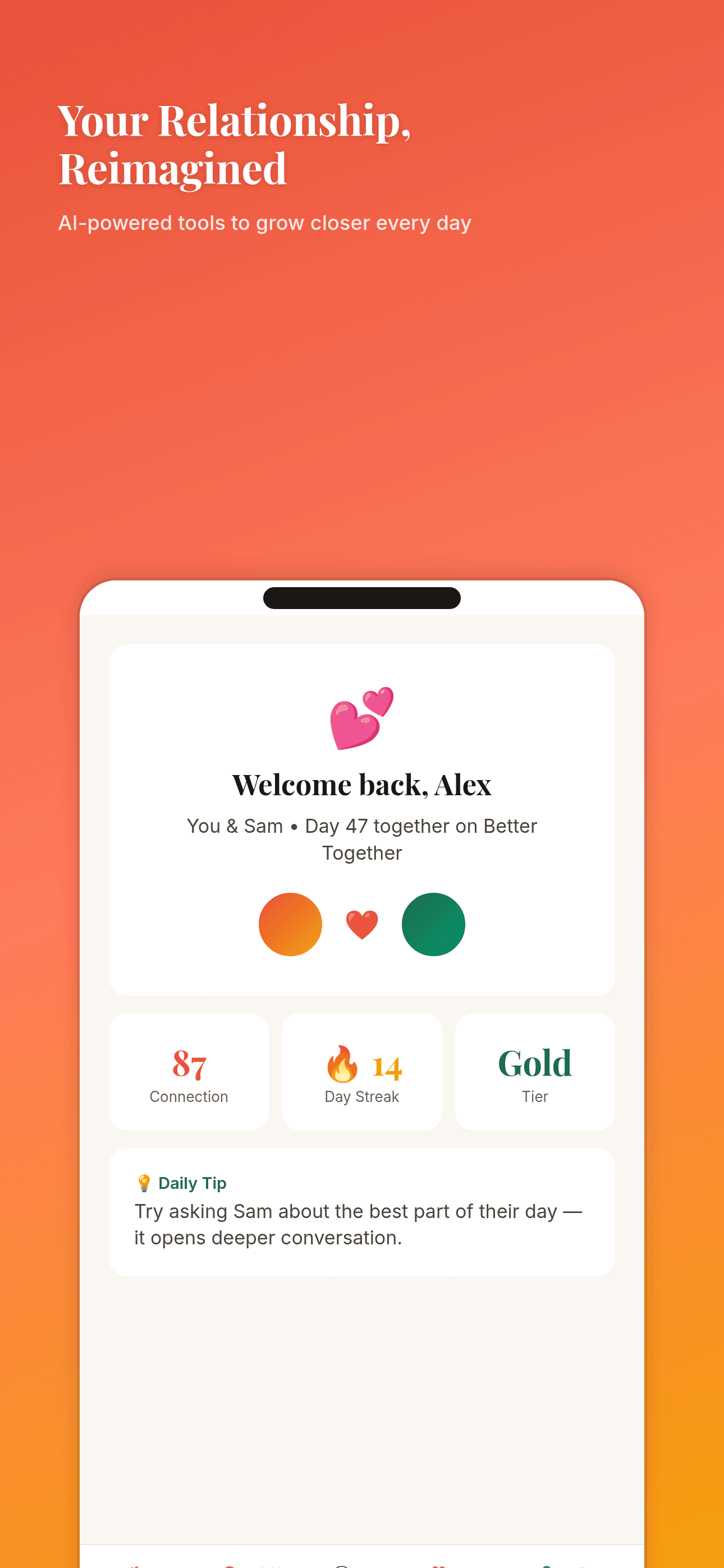 Better Together welcome screen