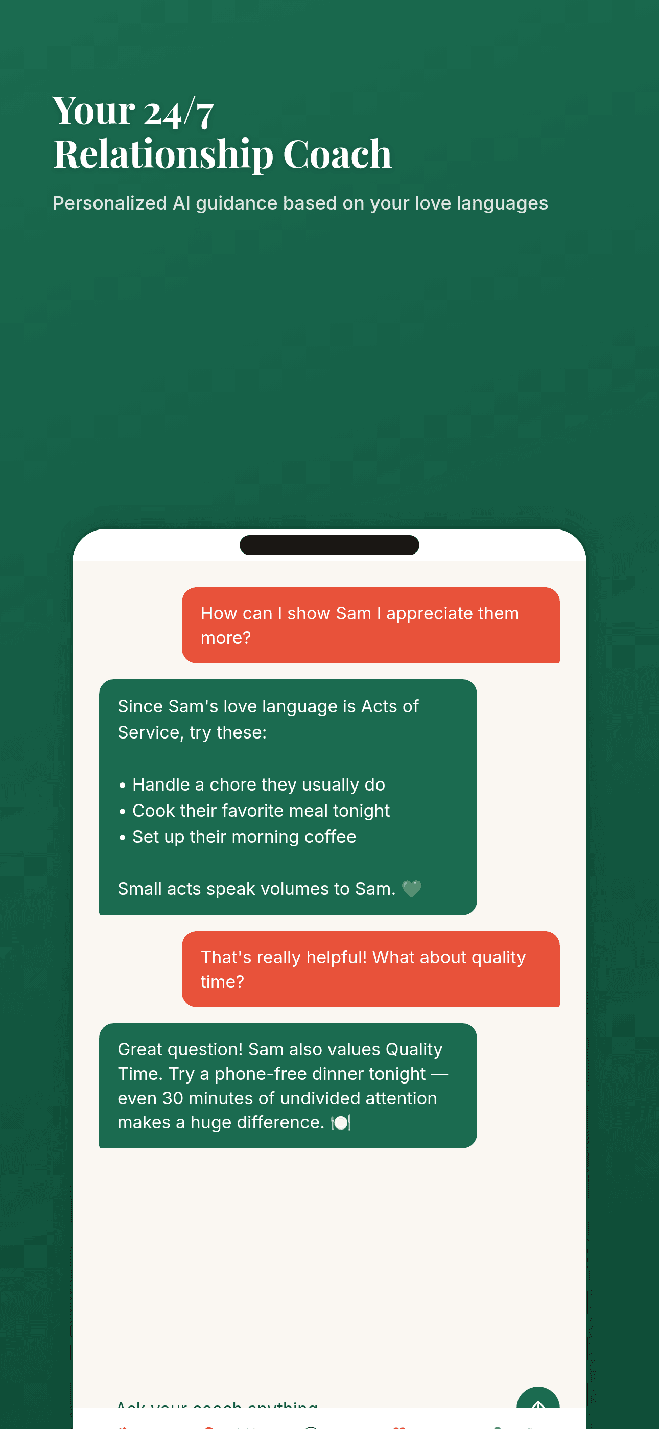 AI relationship coach chat
