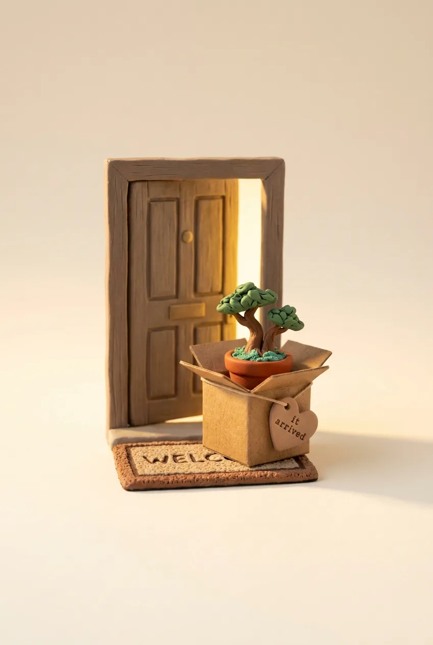 A real bonsai delivered in a box on your doorstep