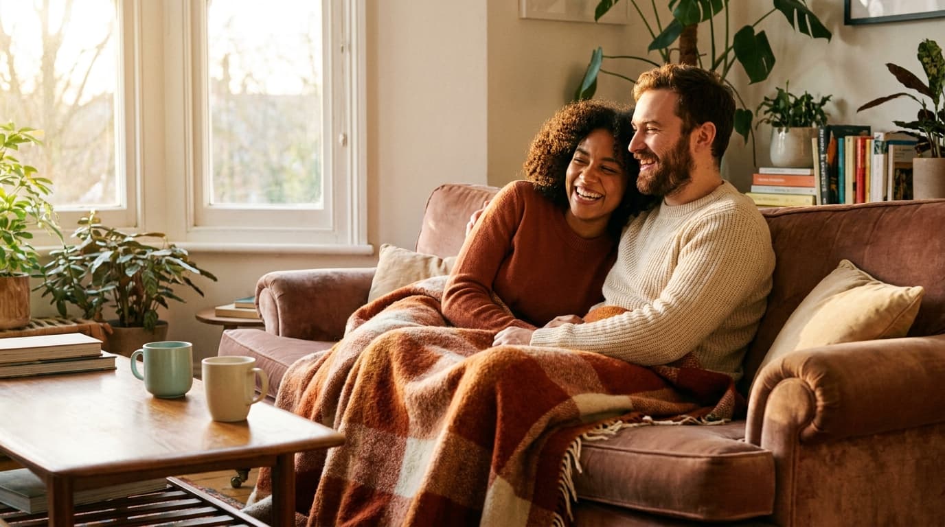 A couple close together, warm light between them — the feeling Better Together is built for