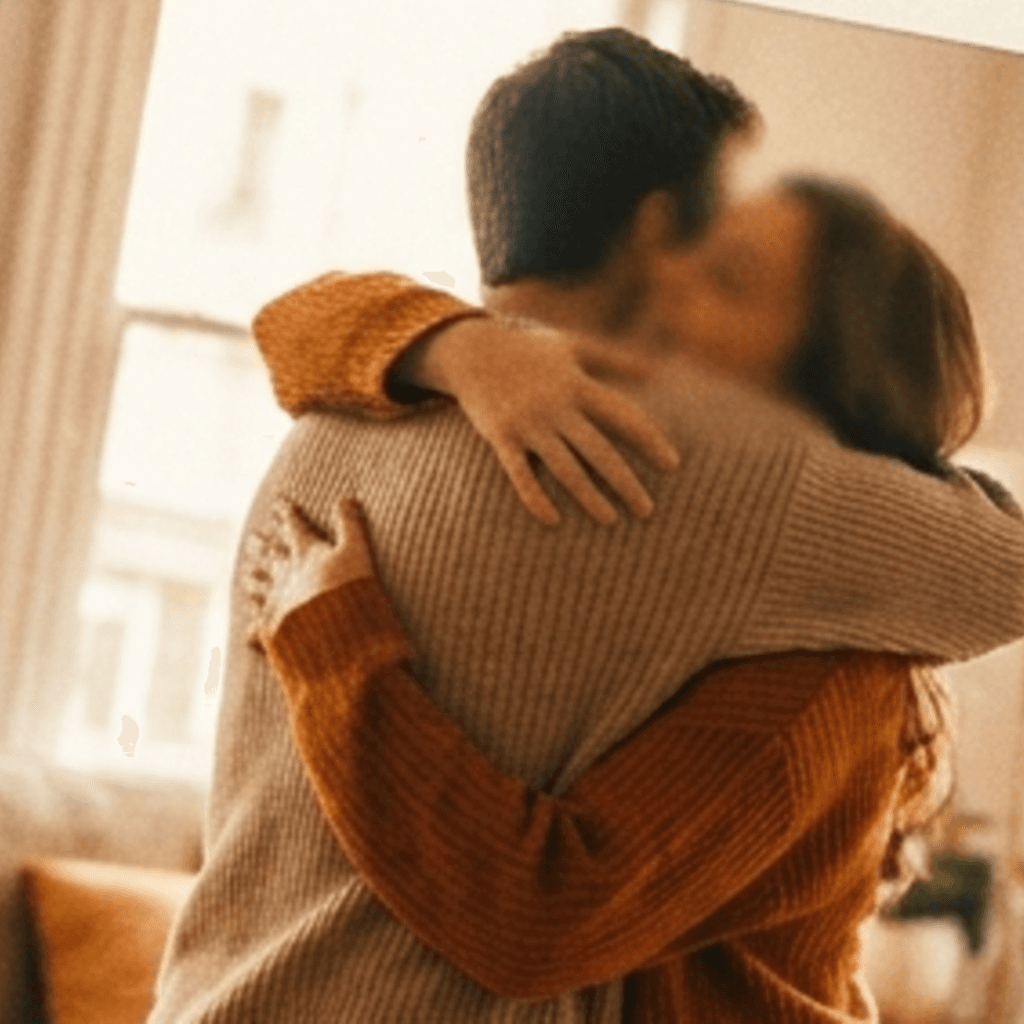 A warm collage of a couple's week — shared meals, walks, and small moments